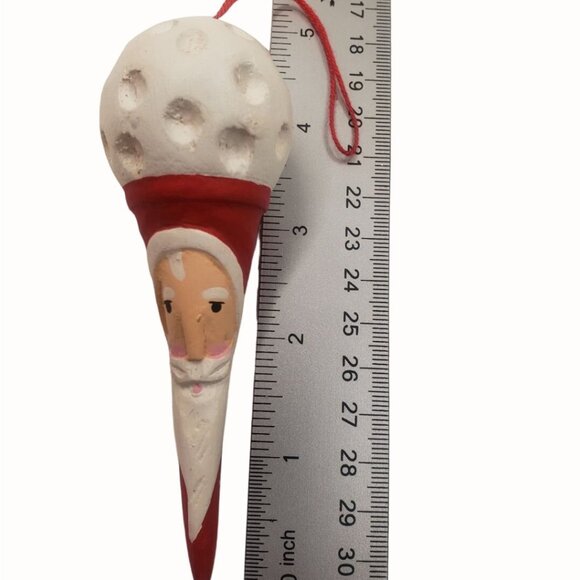 Golf Ball and Tee Santa Claus Christmas Ornament Golf - Picture 3 of 3